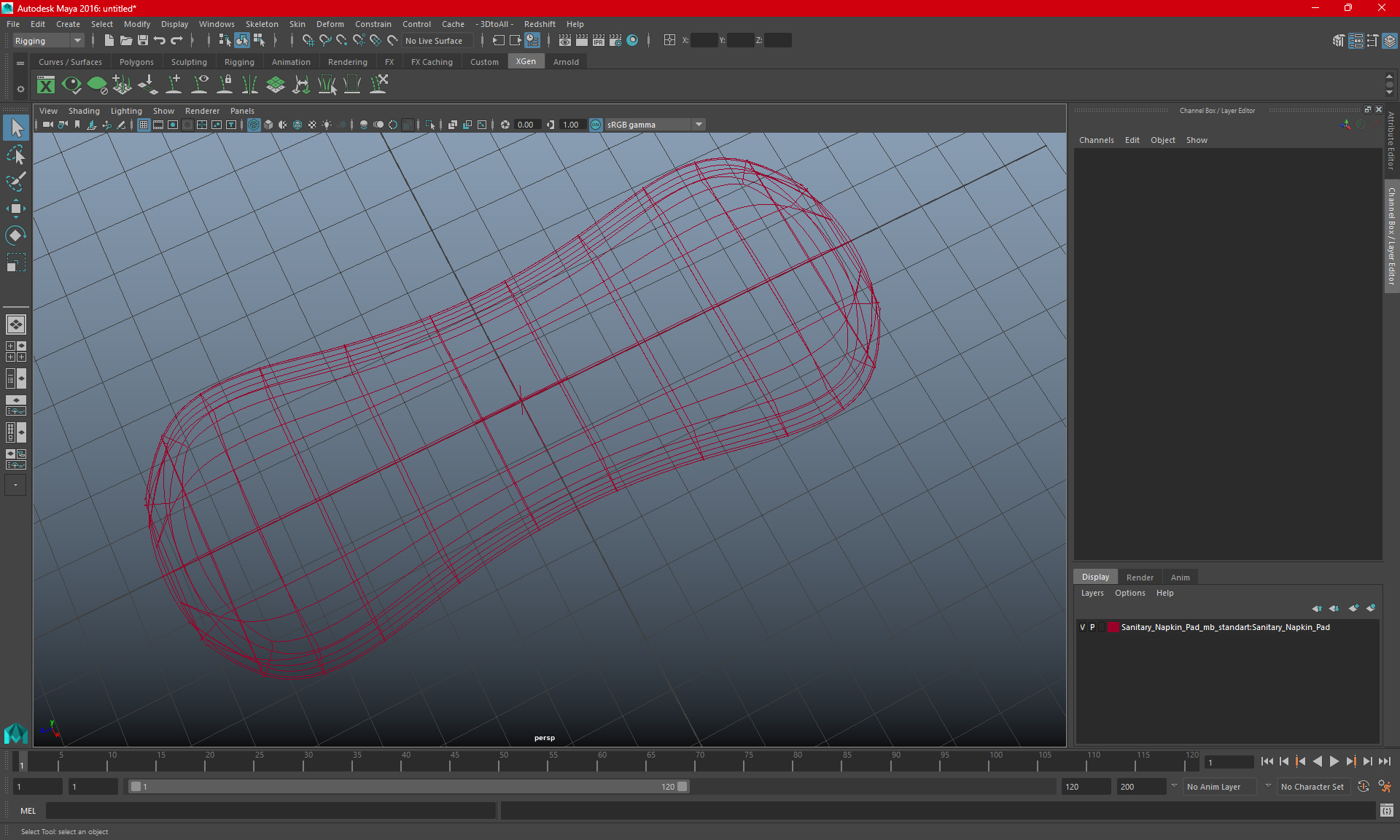 Sanitary Napkin Pad 3D model