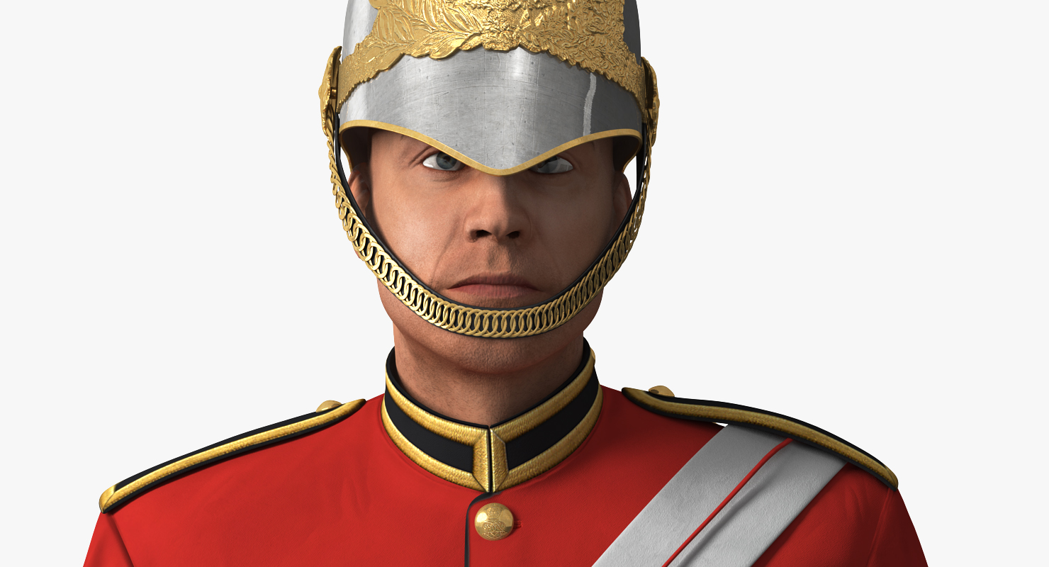 3D model British Royal Soldier Standing Pose