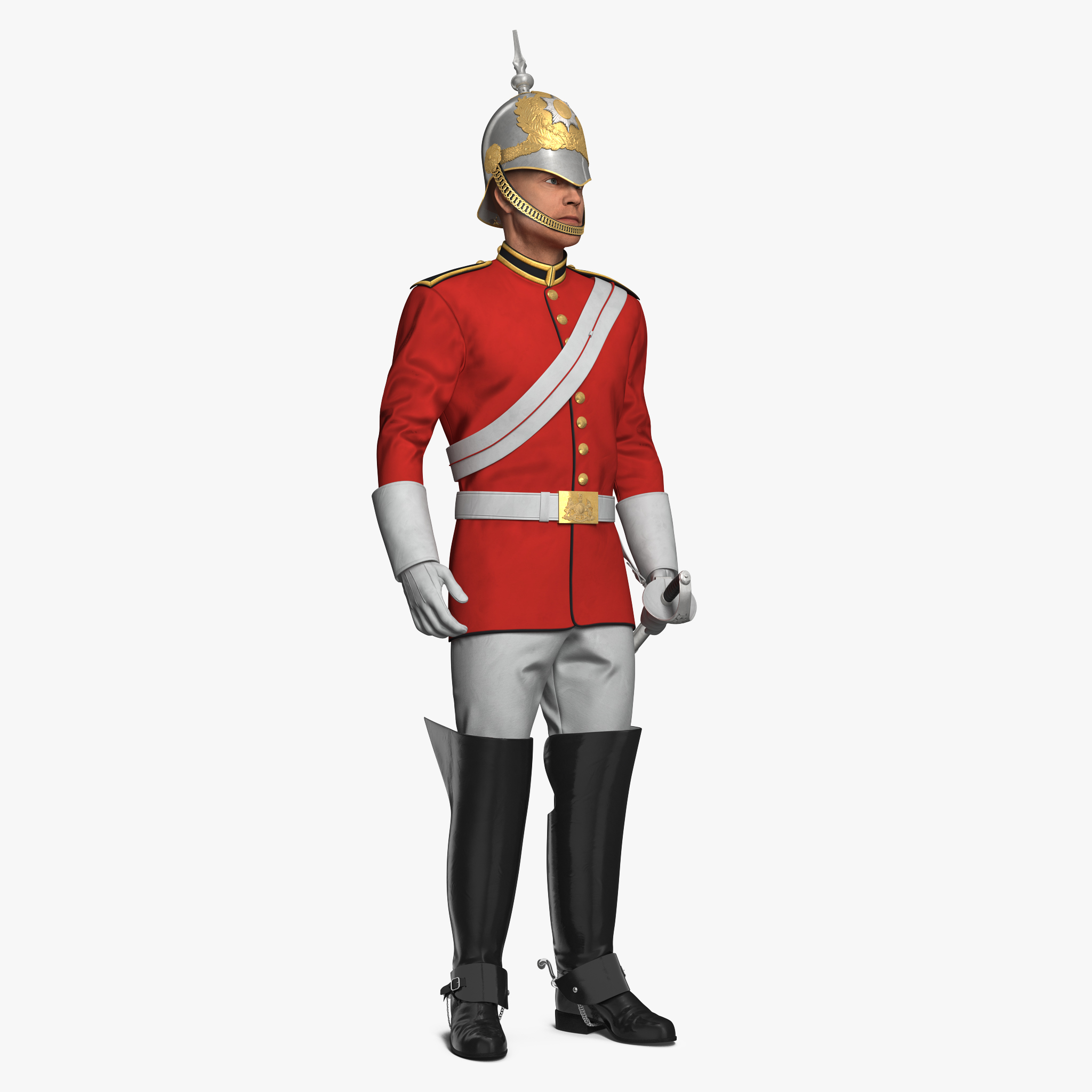 British Royal Soldier Standing Pose, view 7