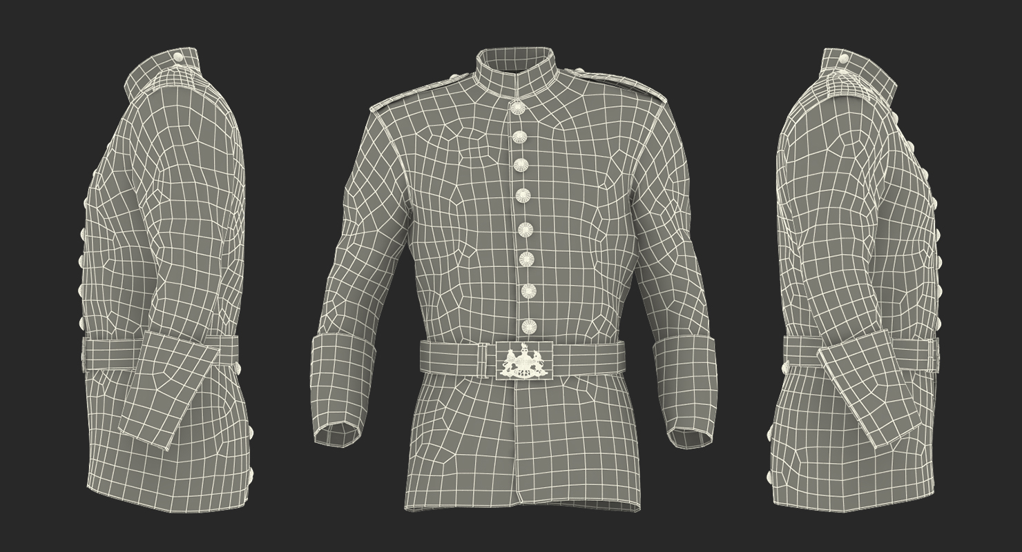 3D model British Royal Soldier Standing Pose