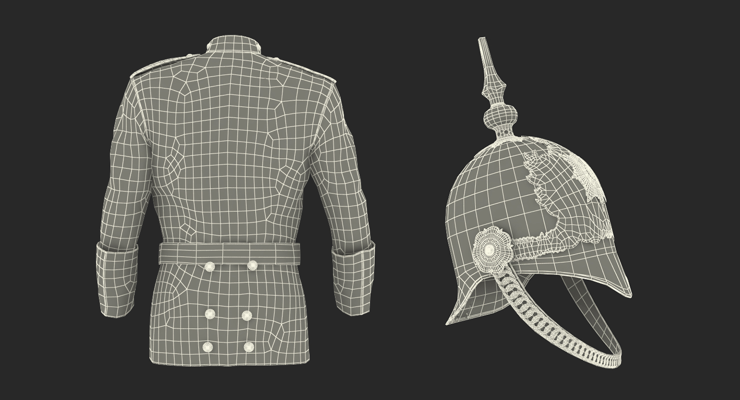 3D model British Royal Soldier Standing Pose