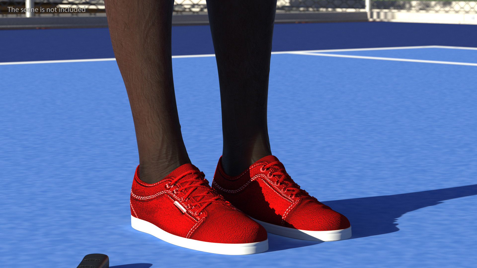 Black Elderly Man in Tennis Clothes T-Pose 3D