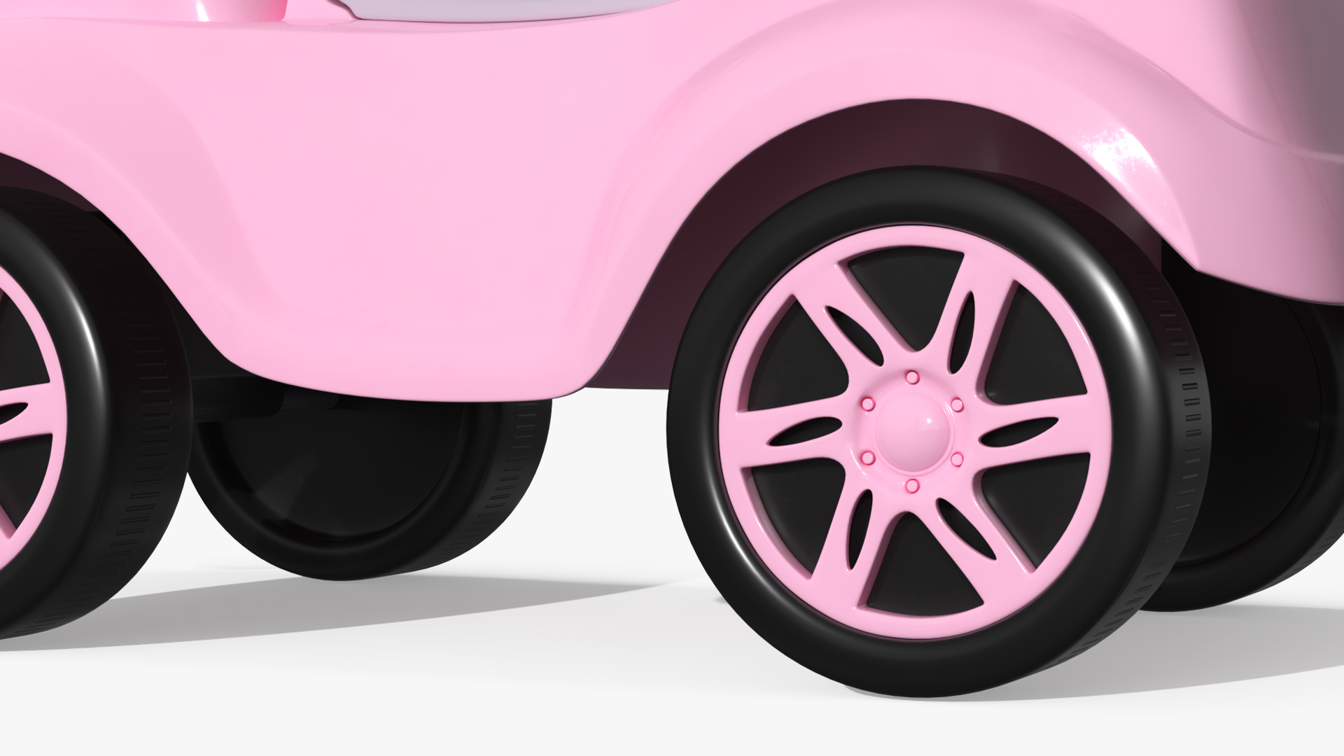 Baby Push Car with Steering Wheel Pink, view 8