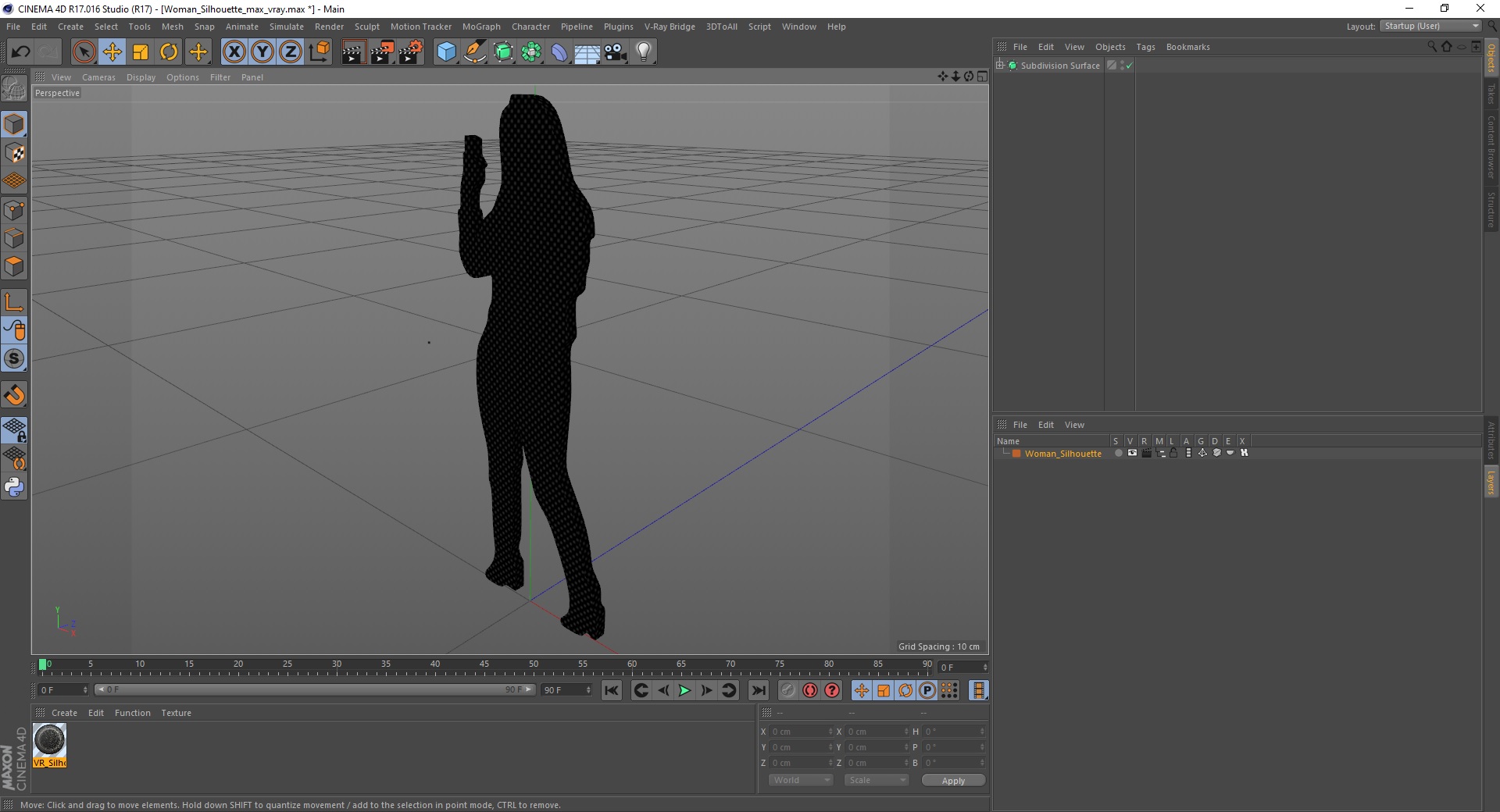 3D Woman Silhouette