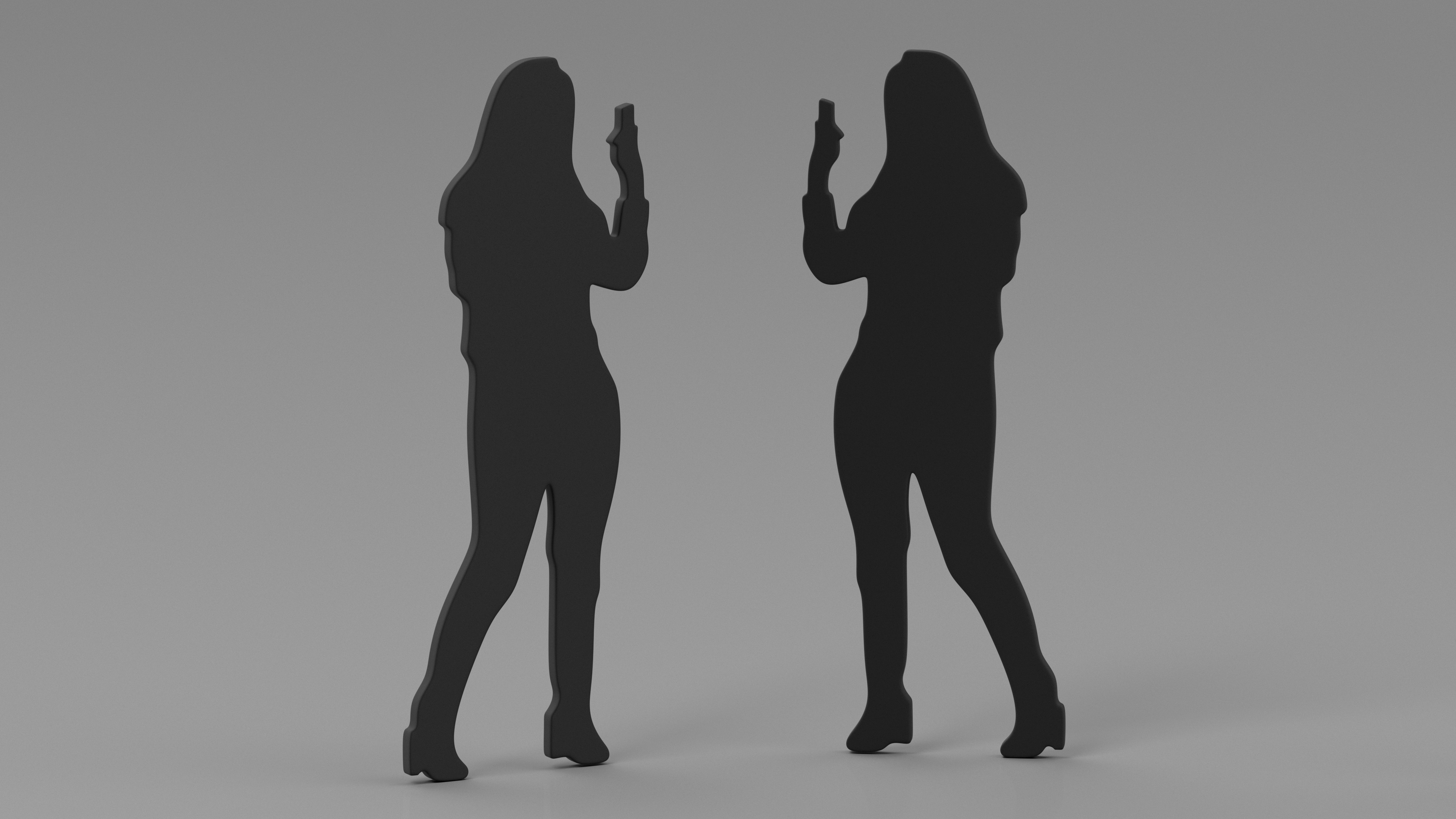 3D Woman Silhouette