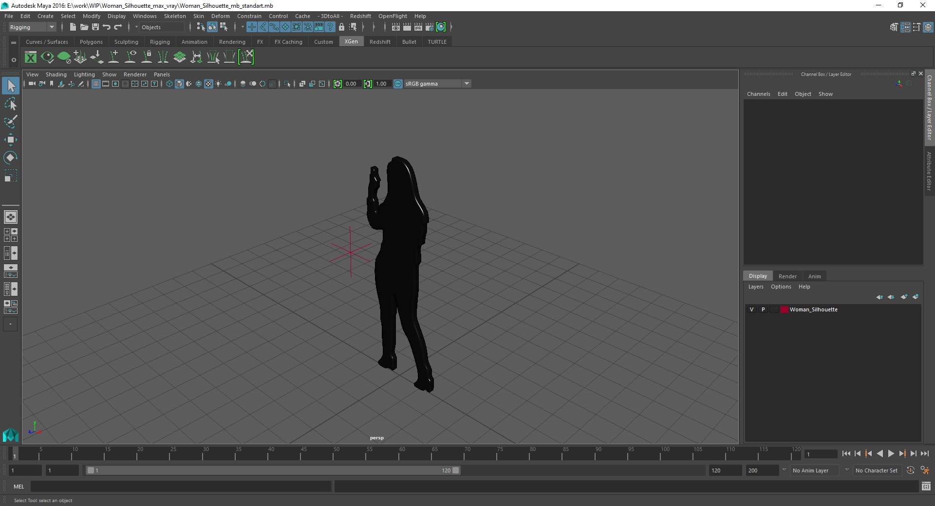 3D Woman Silhouette