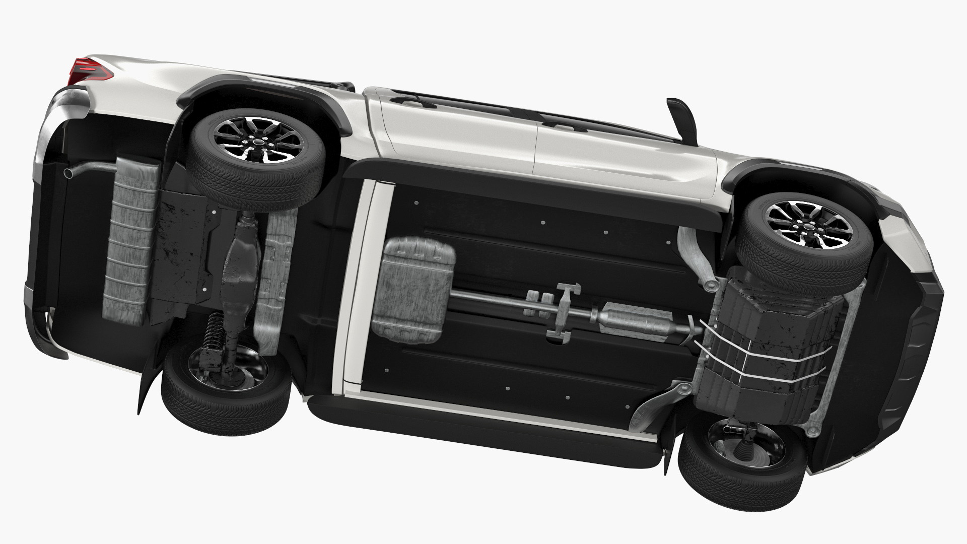 Pickup Truck Gas Station 3D model