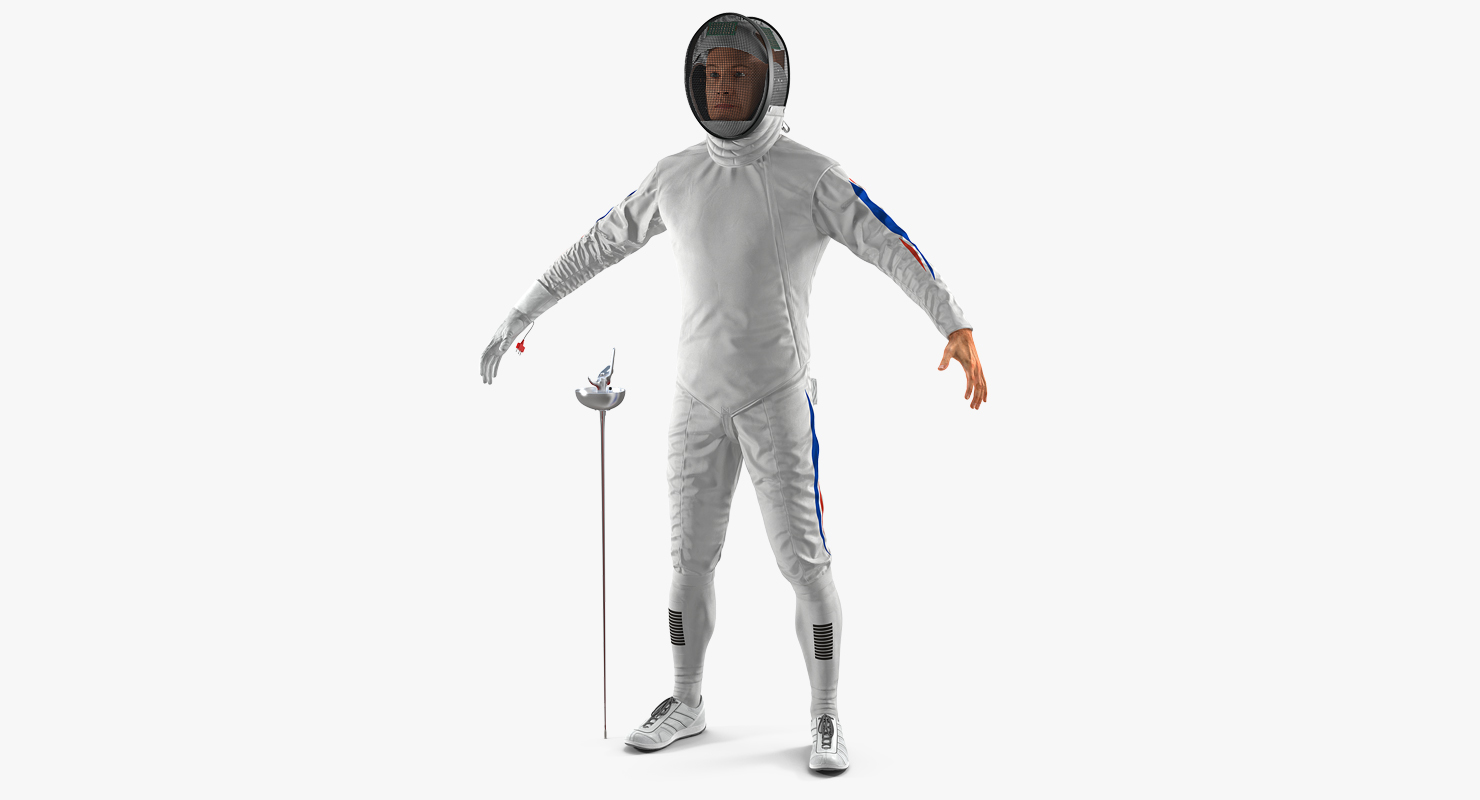 3D Fencer T Pose model