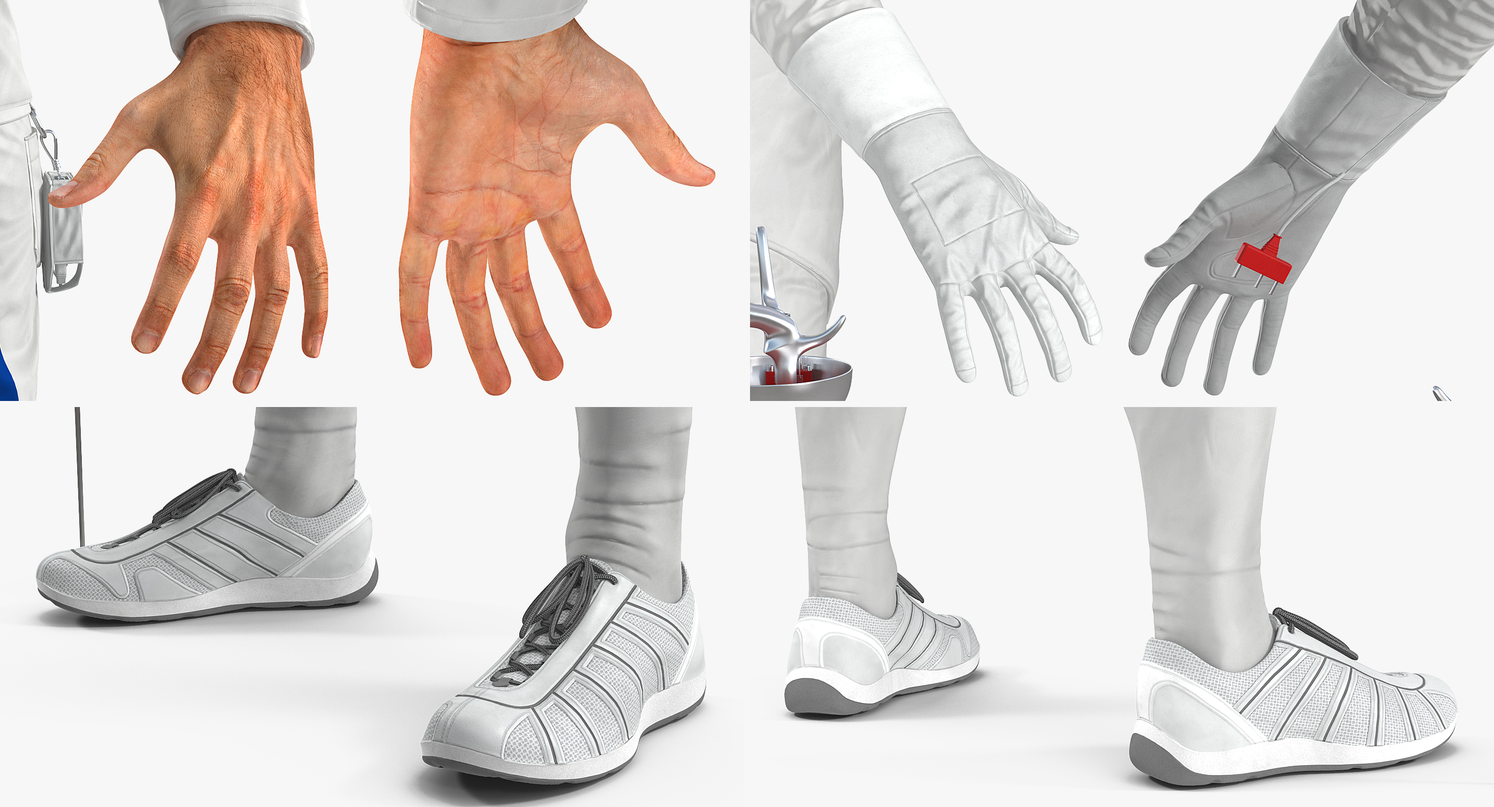 3D Fencer T Pose model