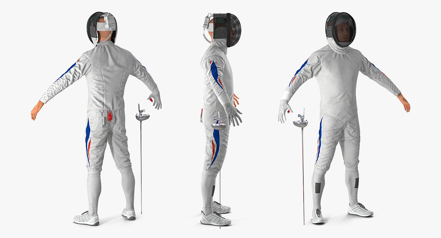 3D Fencer T Pose model