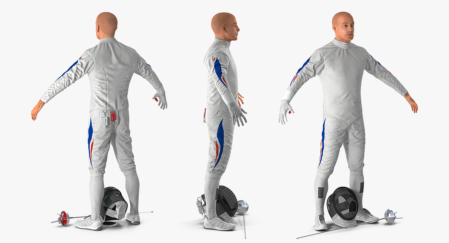 3D Fencer T Pose model
