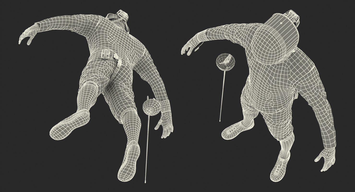 3D Fencer T Pose model