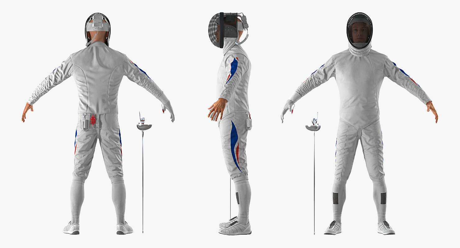 3D Fencer T Pose model