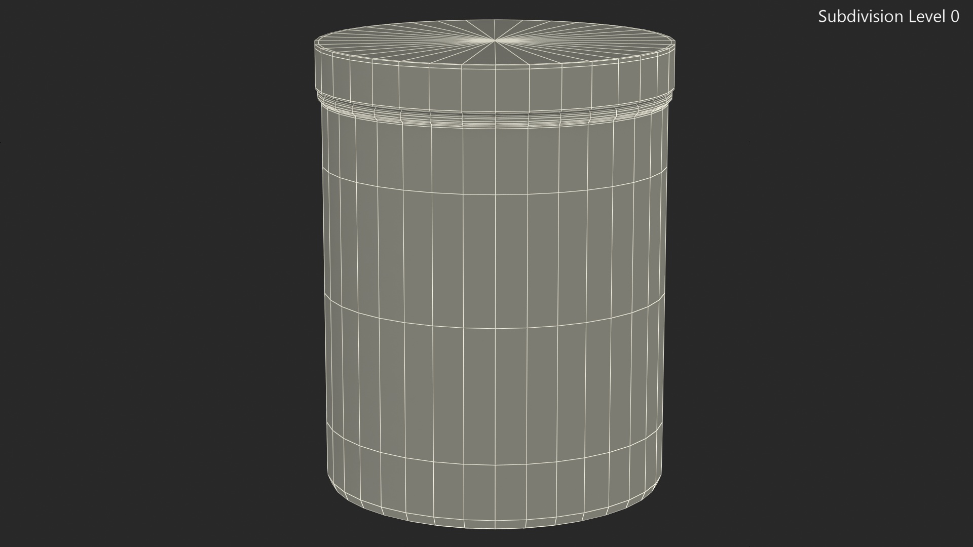 3D White Cosmetic Jar model