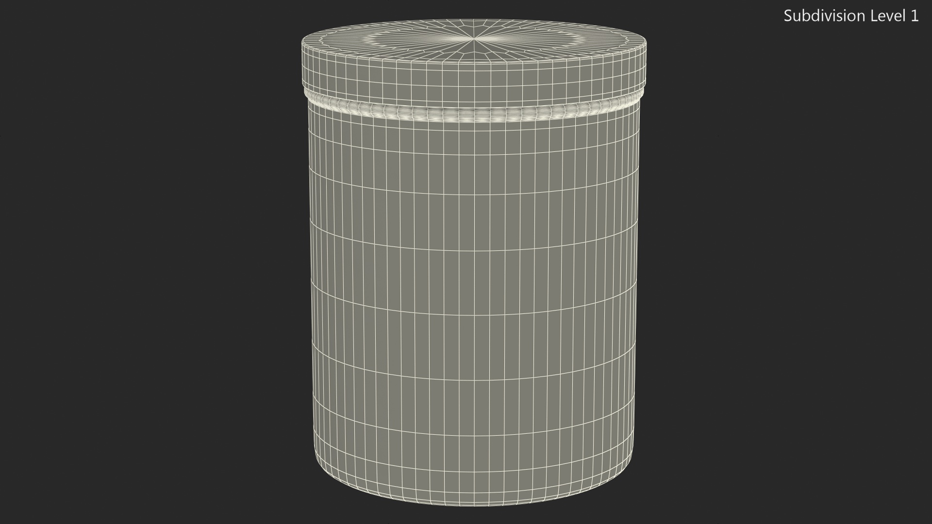 3D White Cosmetic Jar model