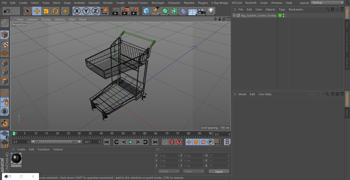 3D model Big Garden Centre Trolley
