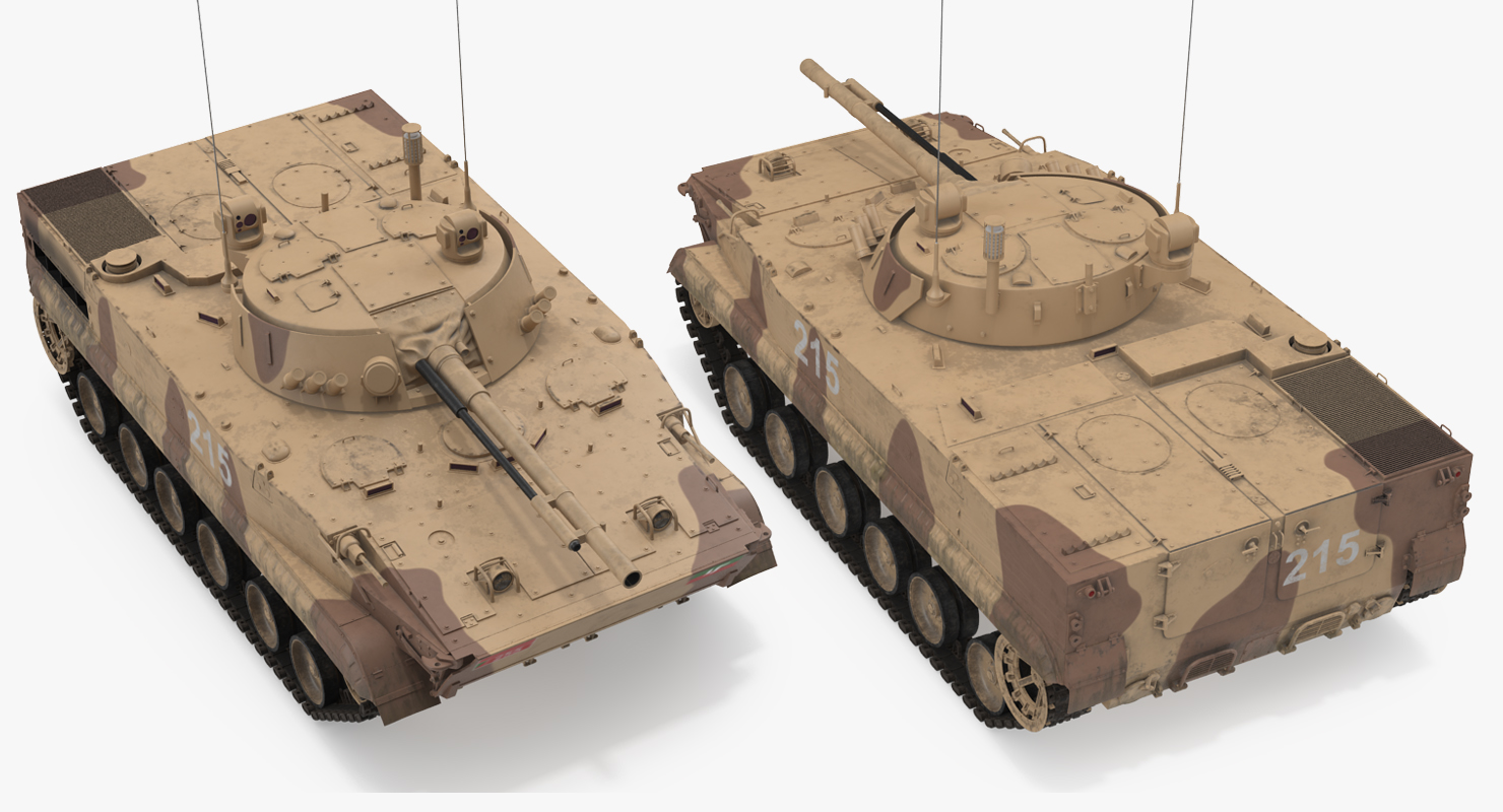 3D Light Tank BMP 3 Desert model