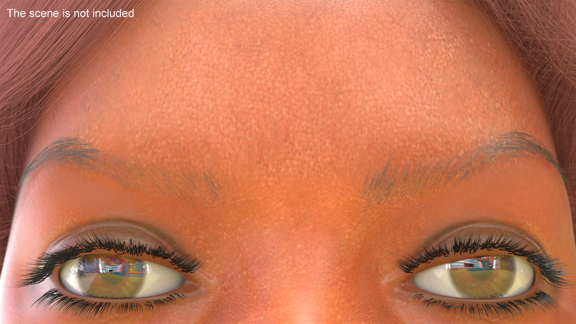 Straight Eyebrows 3D