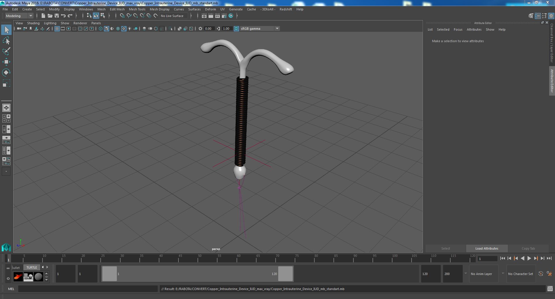 3D model Copper Intrauterine Device IUD