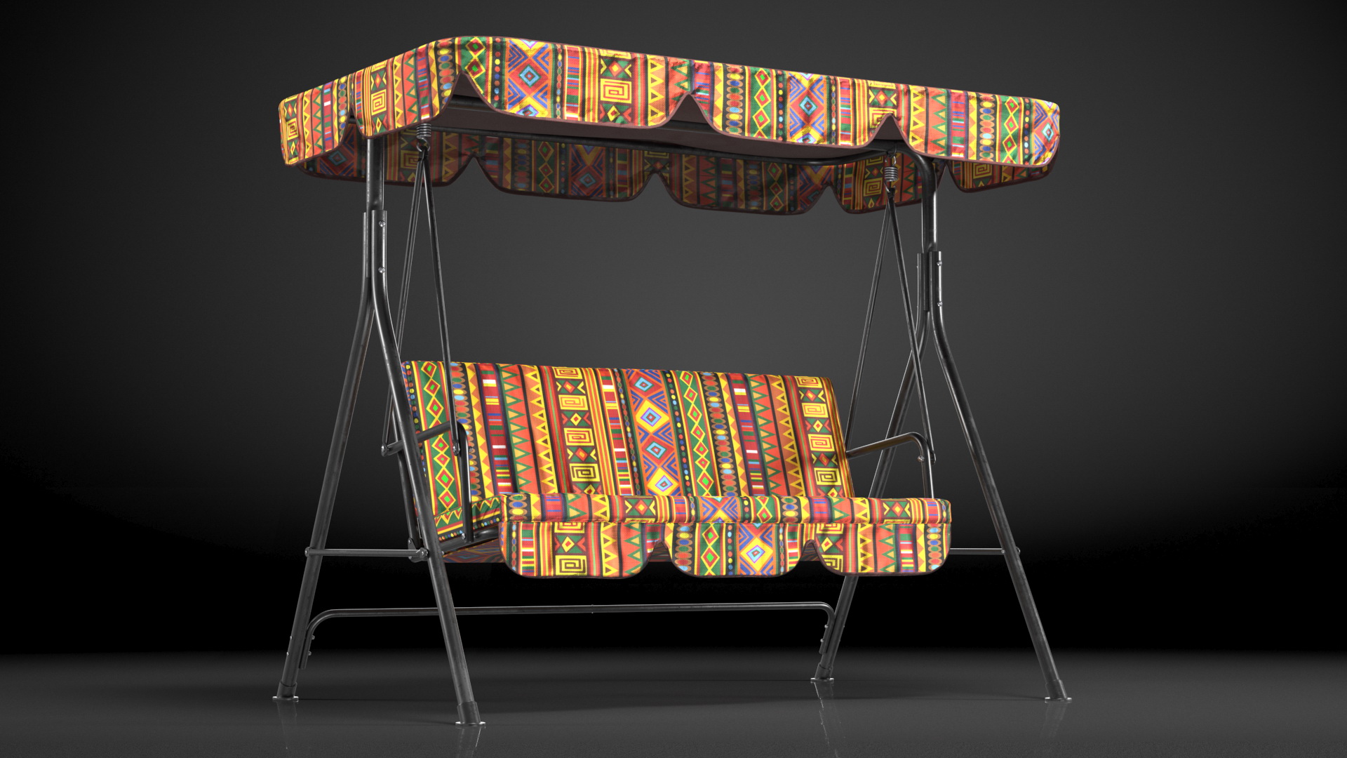 Porch Swing African 3D model