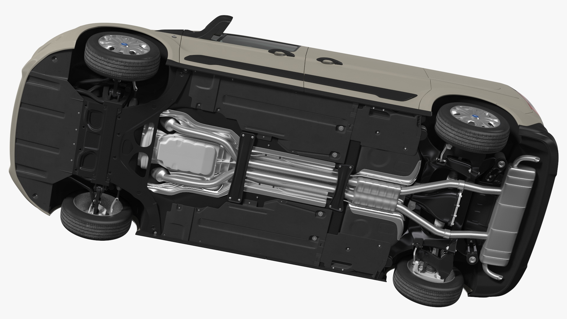 Ford Transit Connect Tailgate Gray 3D model
