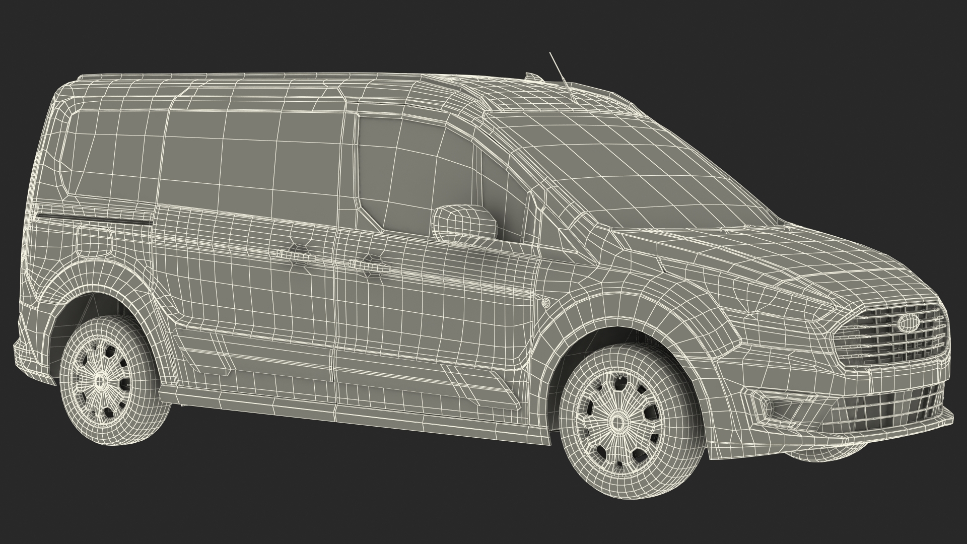 Ford Transit Connect Tailgate Gray 3D model