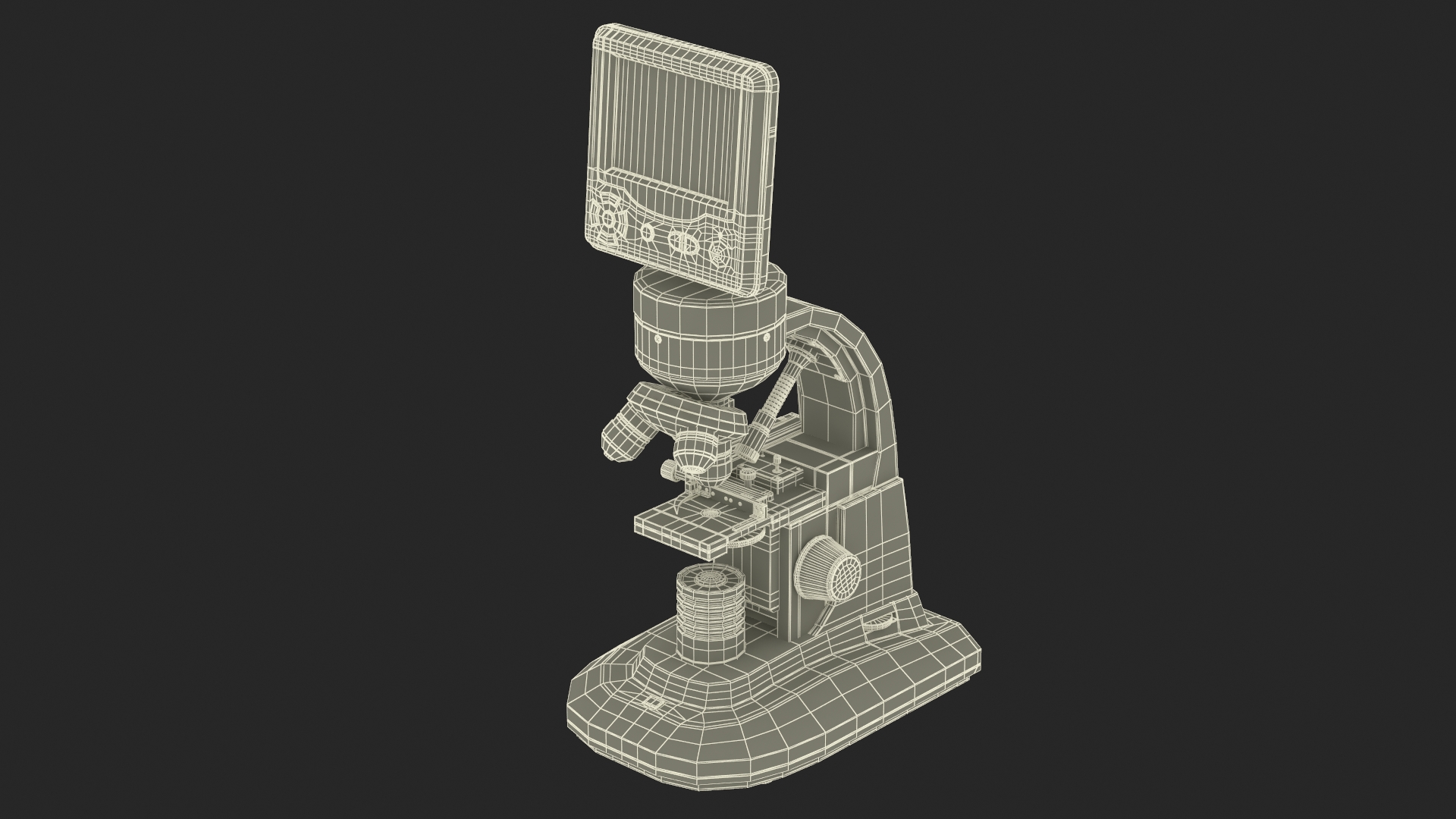 LCD Deluxe Digital Microscope 3D model