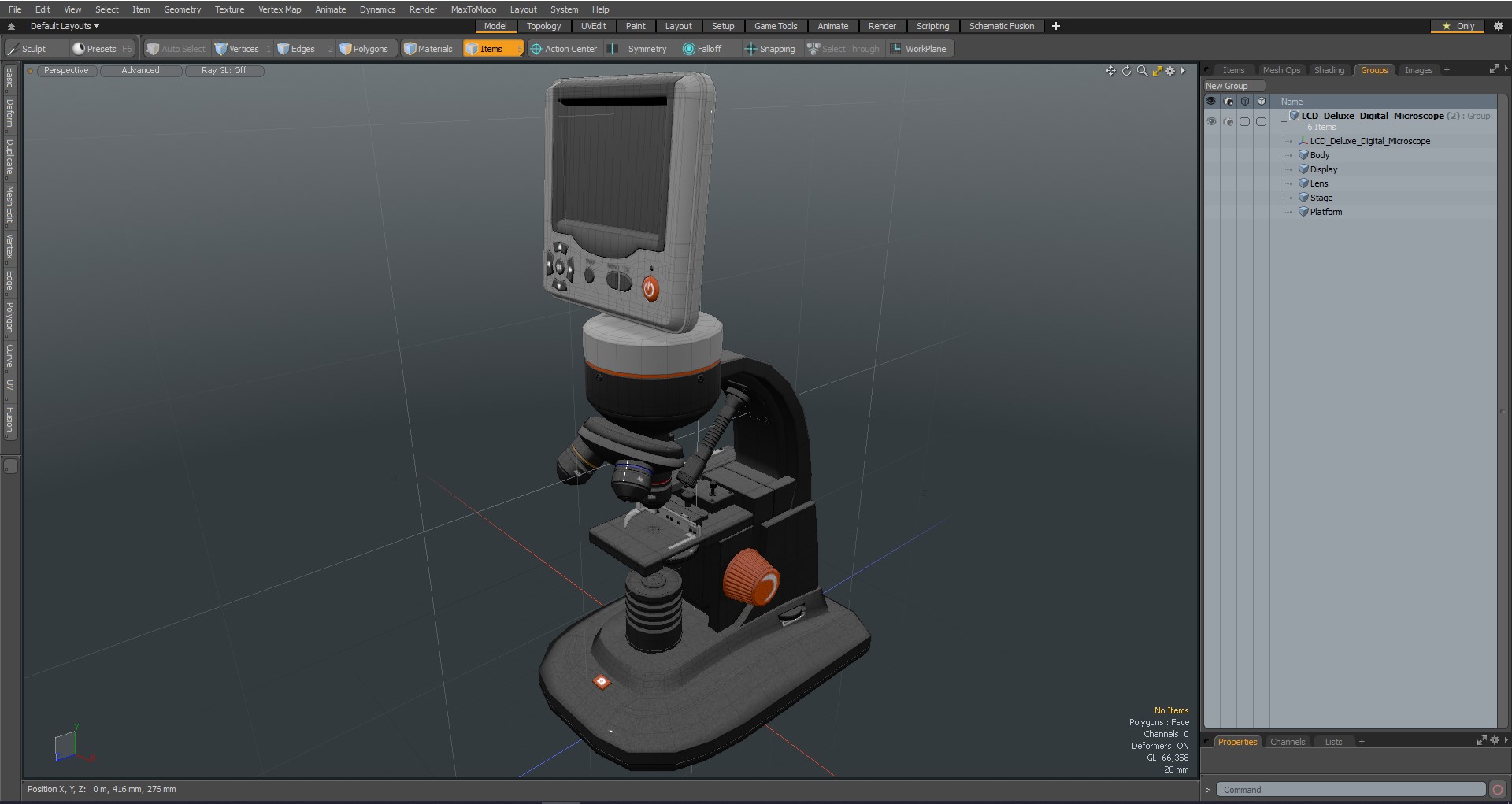 LCD Deluxe Digital Microscope 3D model