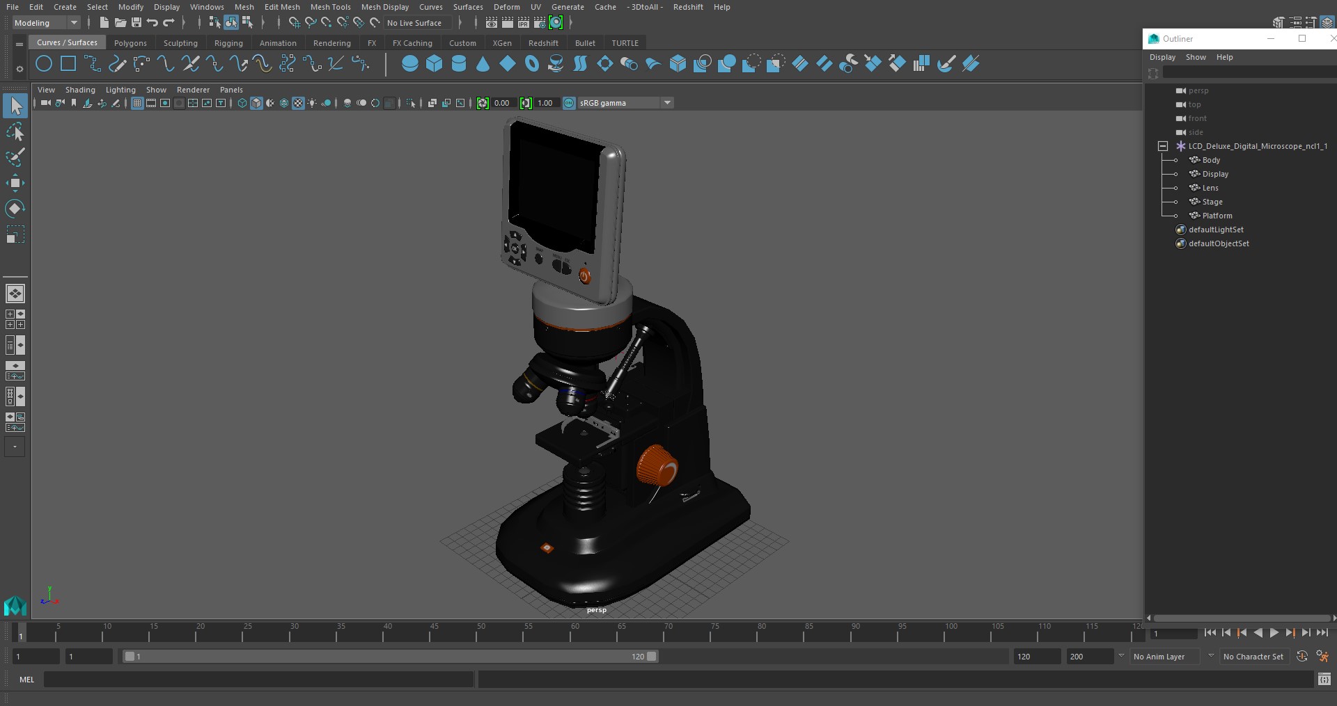 LCD Deluxe Digital Microscope 3D model