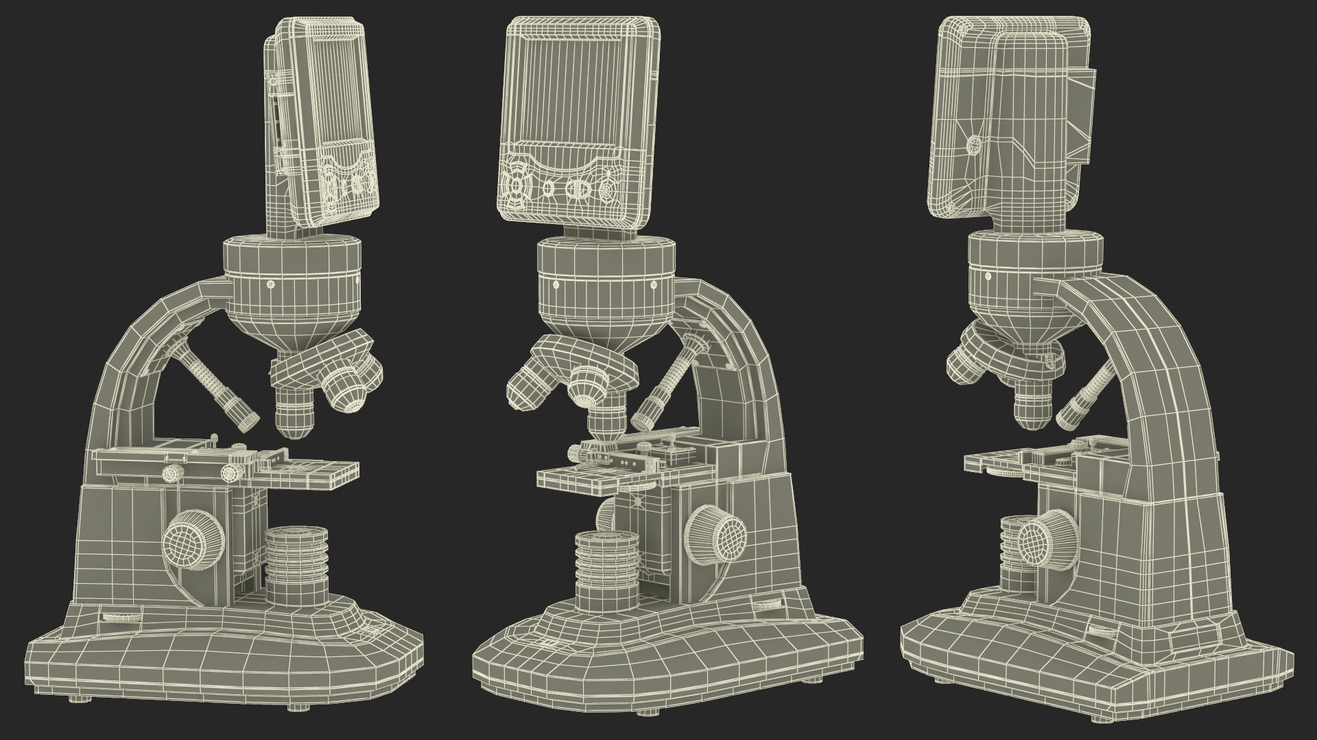 LCD Deluxe Digital Microscope 3D model