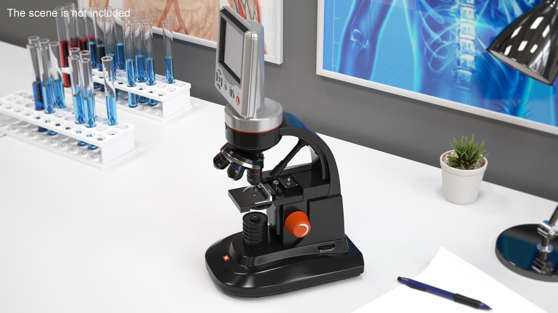 LCD Deluxe Digital Microscope 3D model