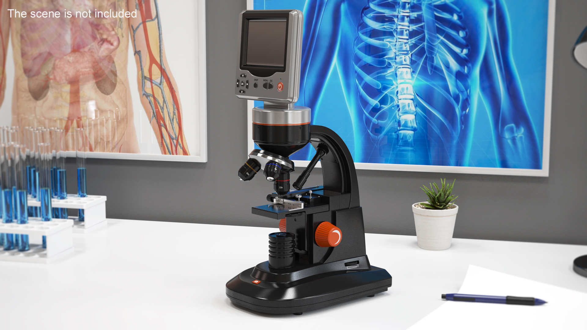 LCD Deluxe Digital Microscope 3D model