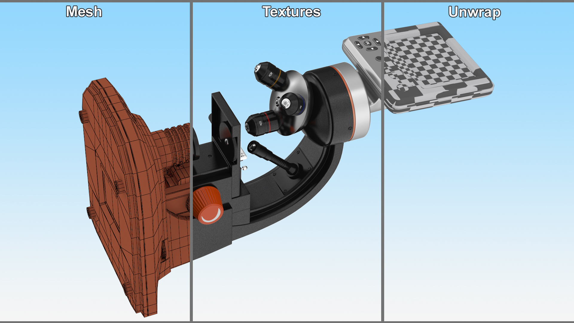 LCD Deluxe Digital Microscope 3D model