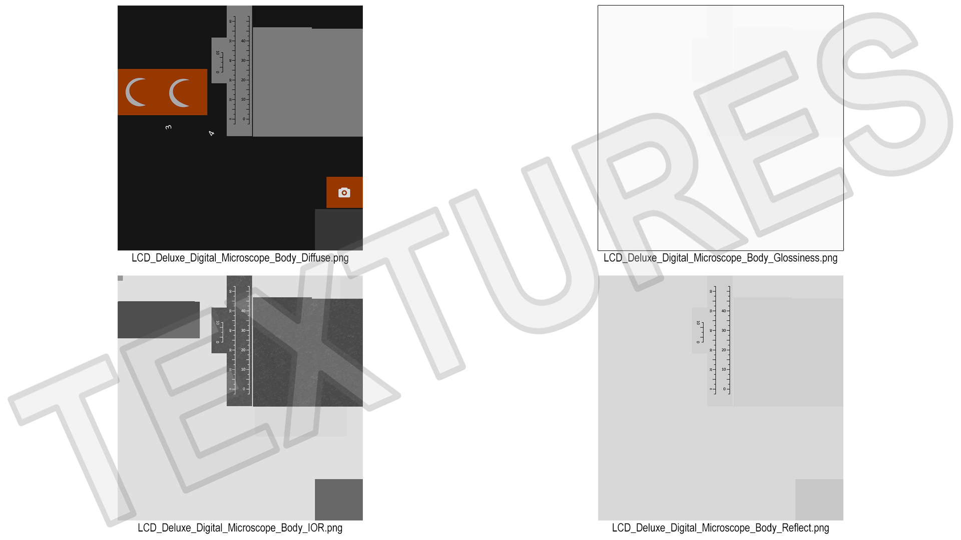 LCD Deluxe Digital Microscope 3D model