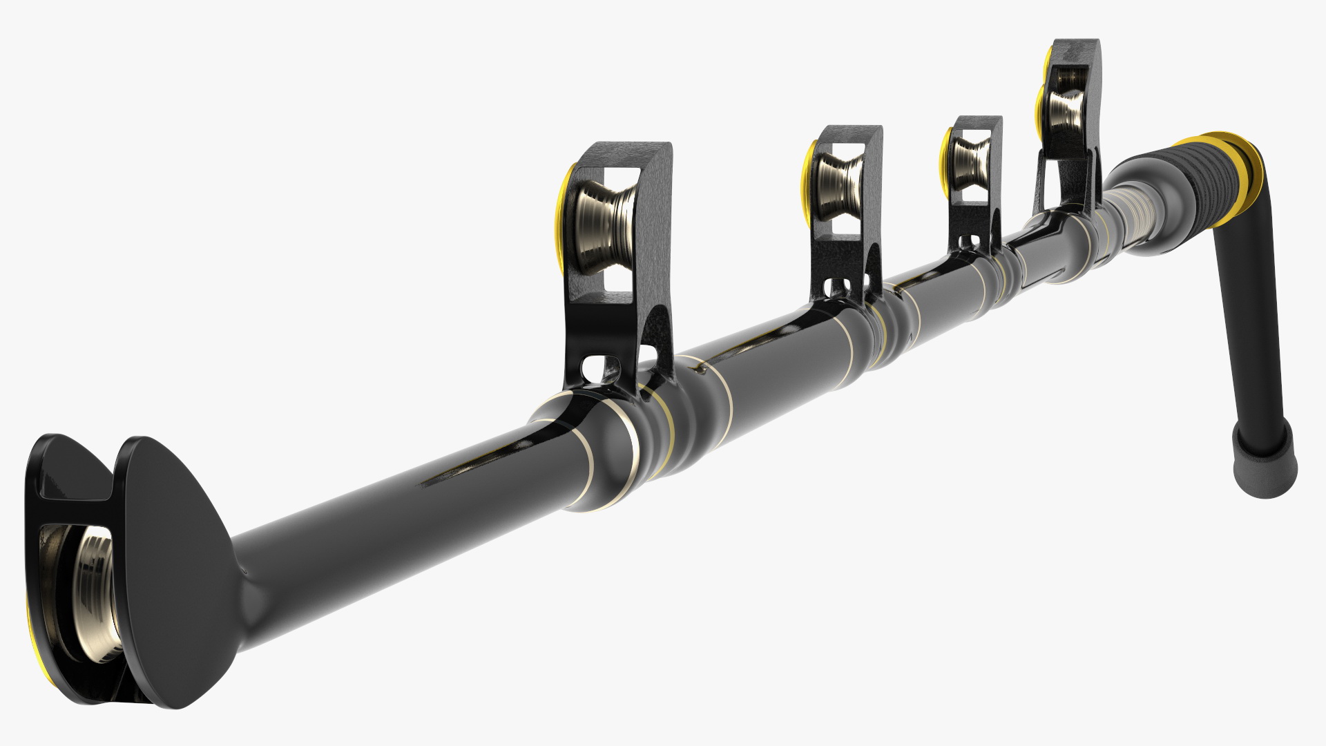 Bent Butt Short Dredge Fishing Rod 3D model