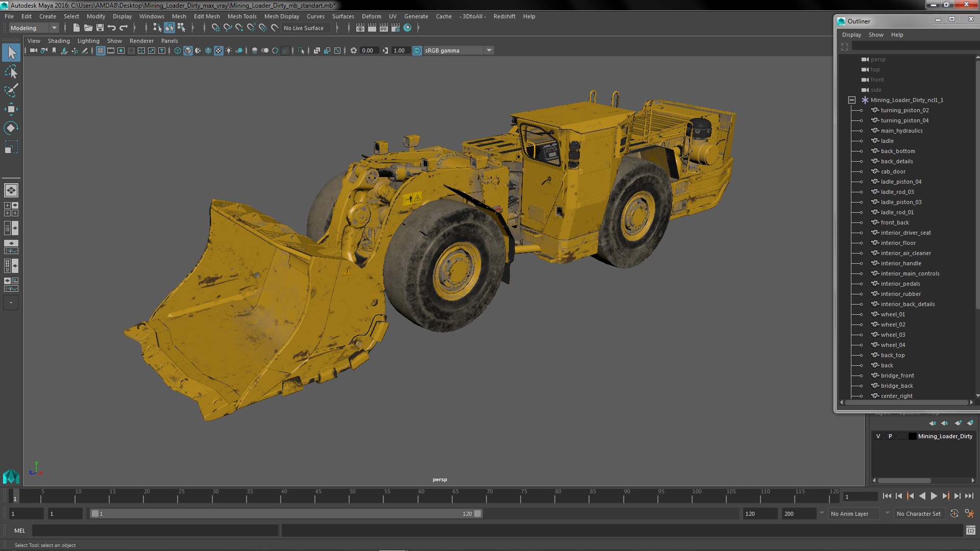 Mining Loader Dirty 3D model