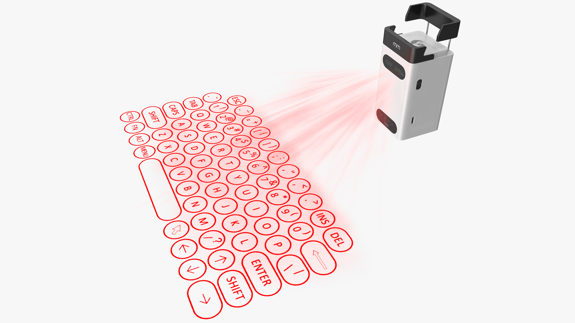 3D MikaMax mm Portable Wireless Laser Keyboard model