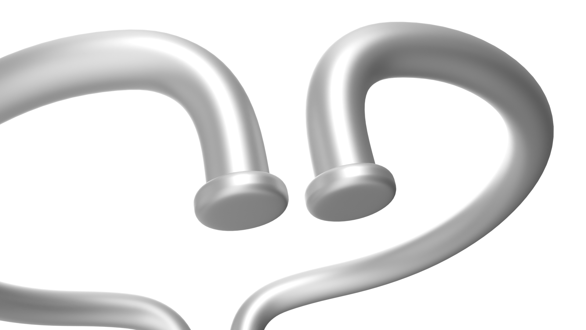 3D Door Handles Semicircular Metal