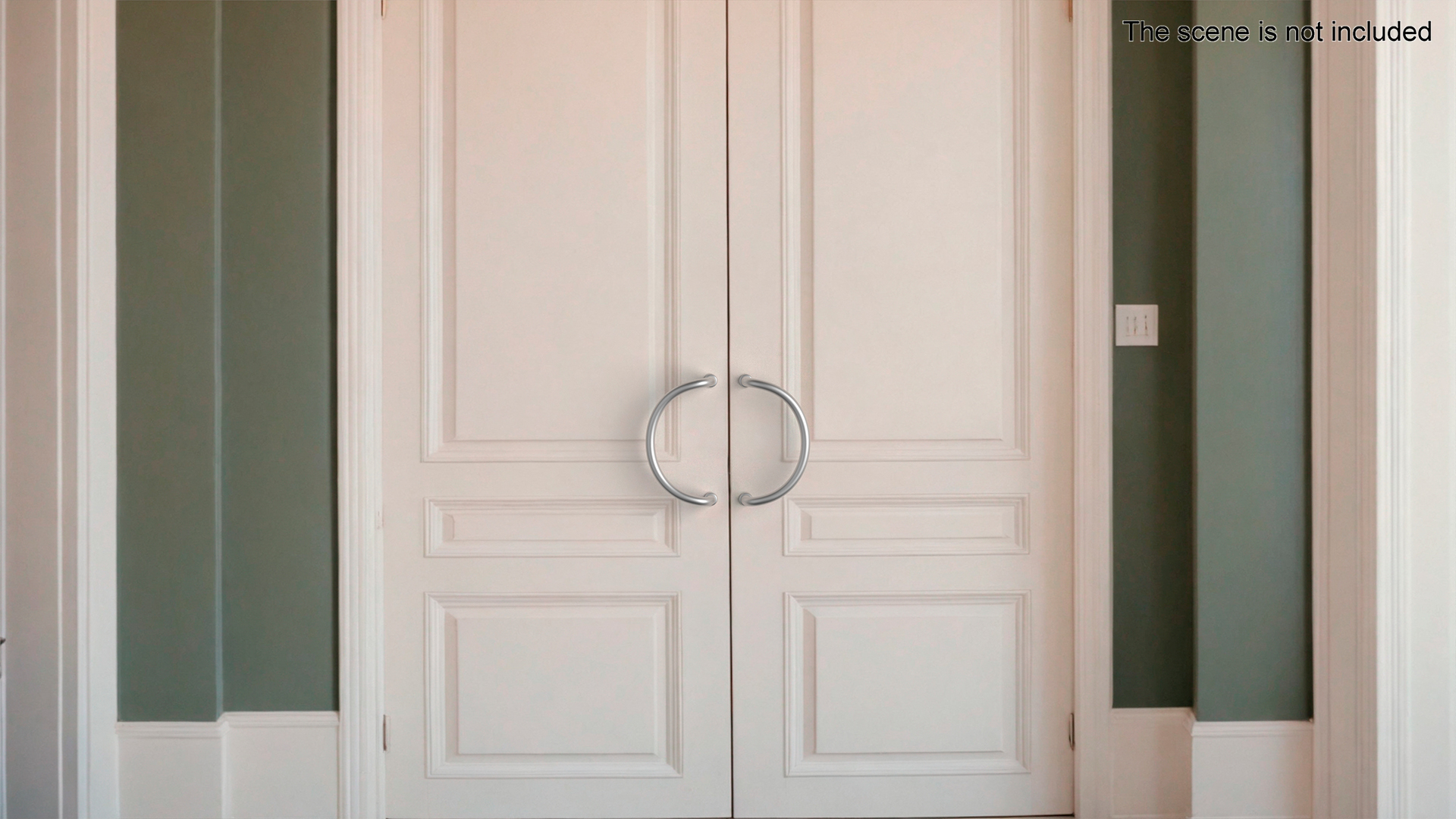 3D Door Handles Semicircular Metal