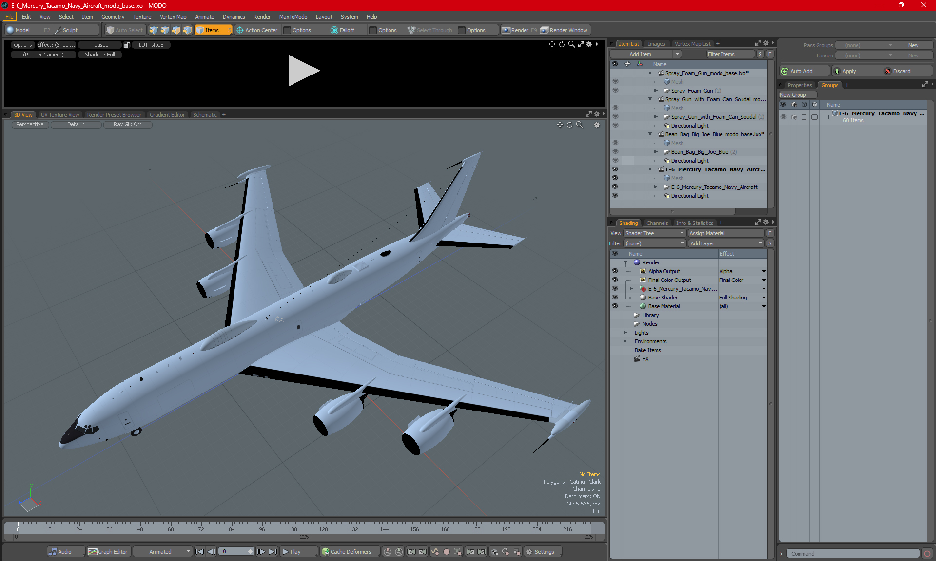 E-6 Mercury Tacamo Navy Aircraft 3D