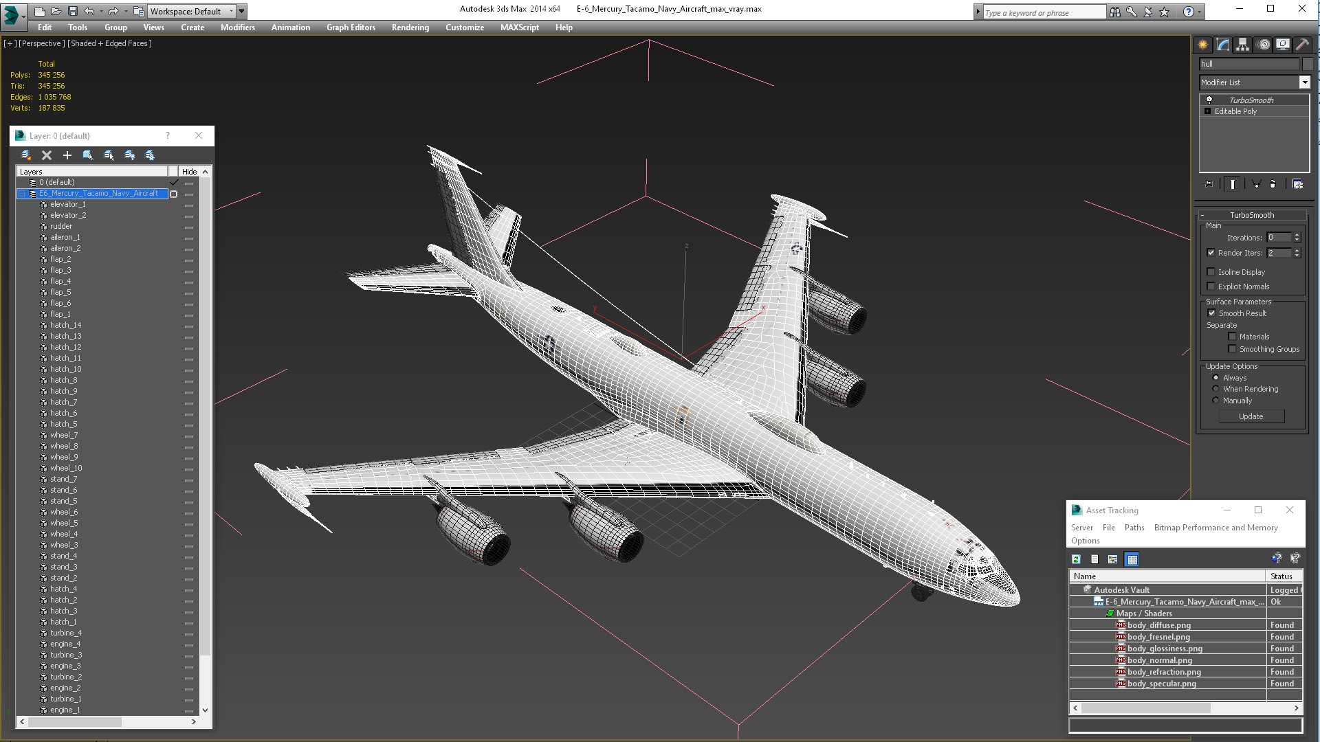 E-6 Mercury Tacamo Navy Aircraft 3D