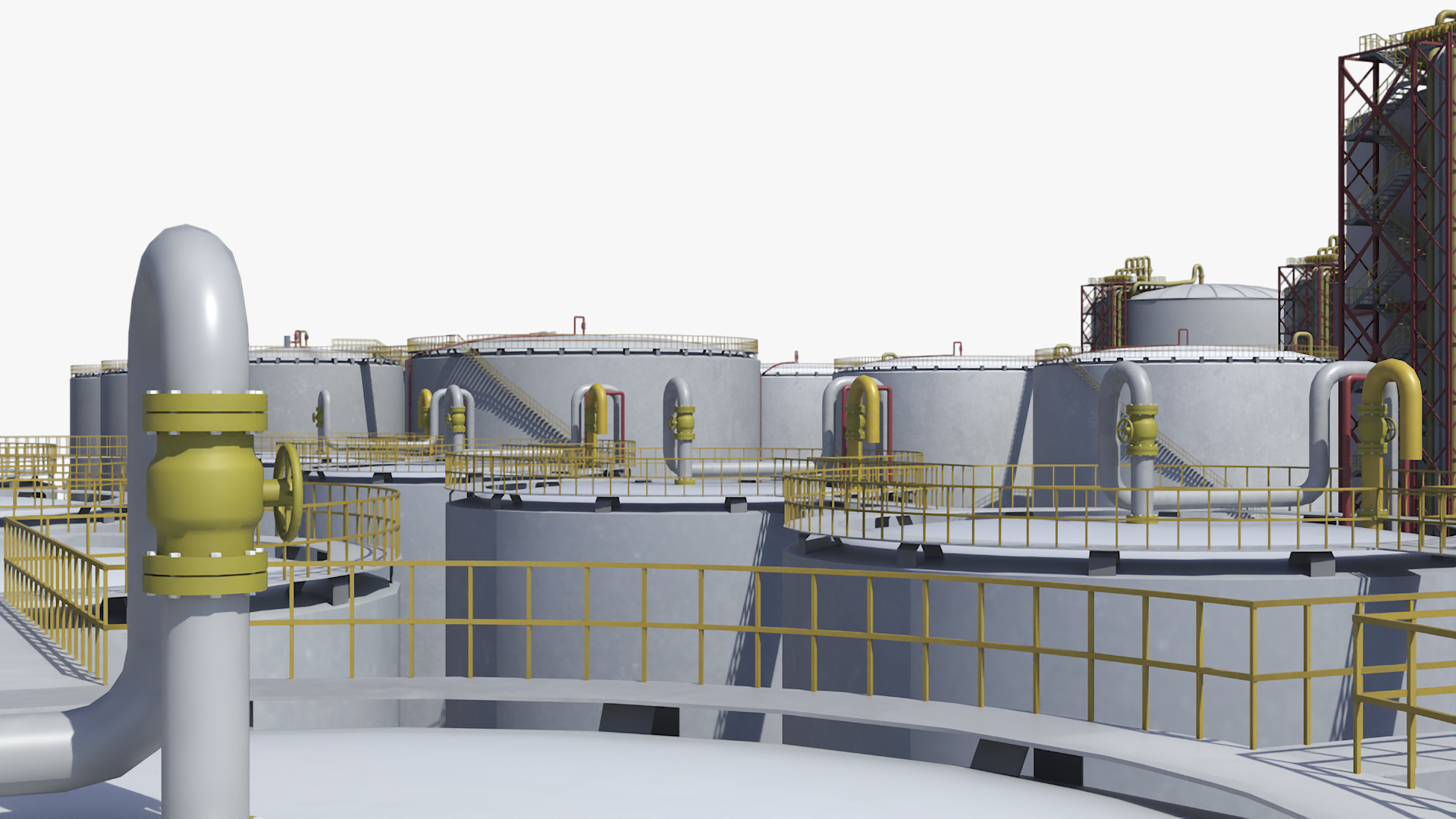 3D Liquefied Natural Gas LNG Plant