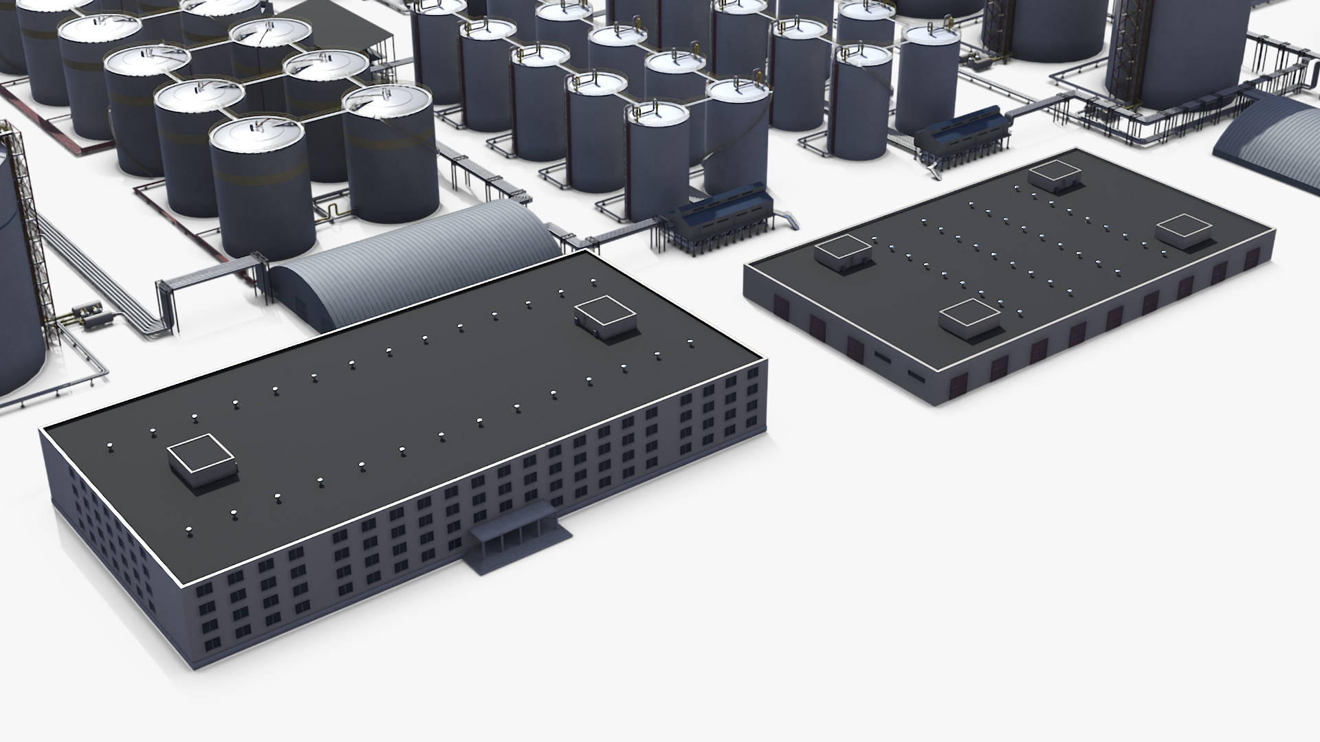 3D Liquefied Natural Gas LNG Plant