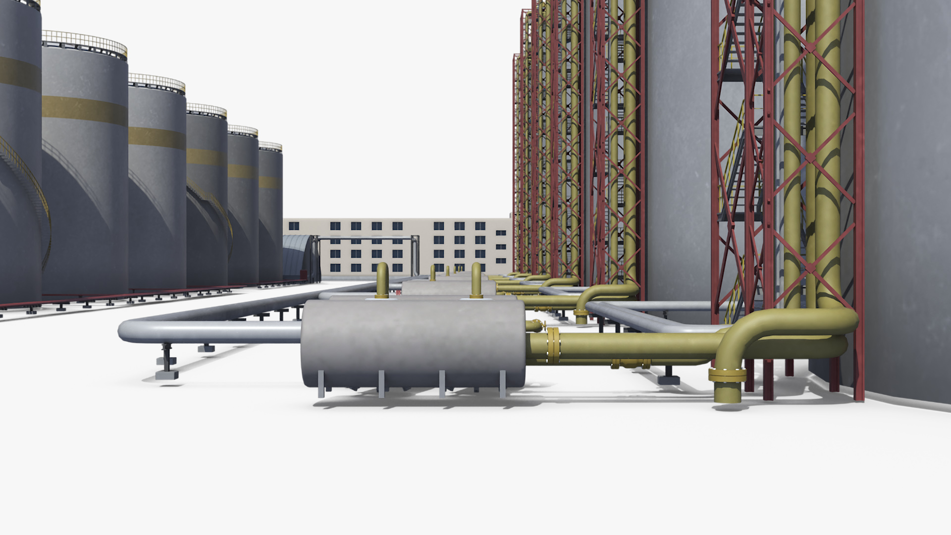 3D Liquefied Natural Gas LNG Plant