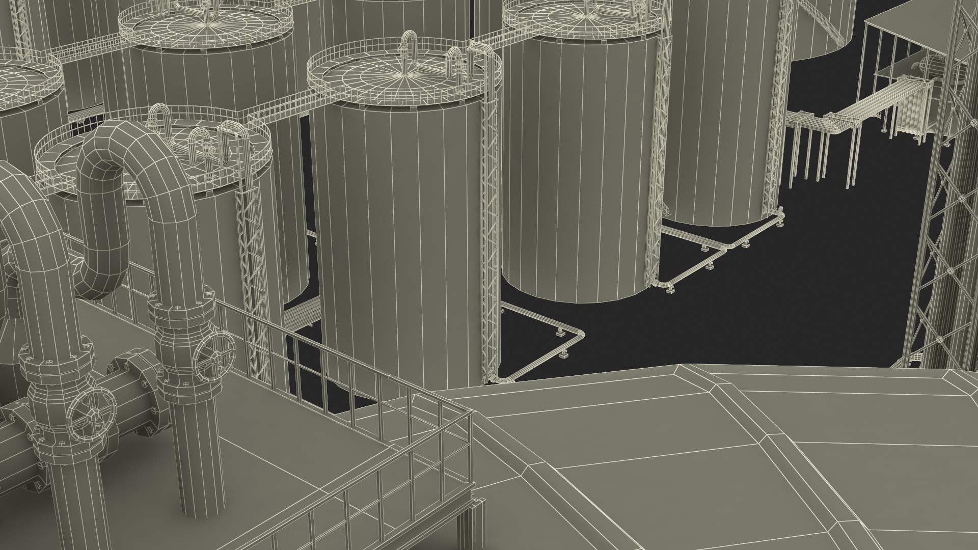 3D Liquefied Natural Gas LNG Plant