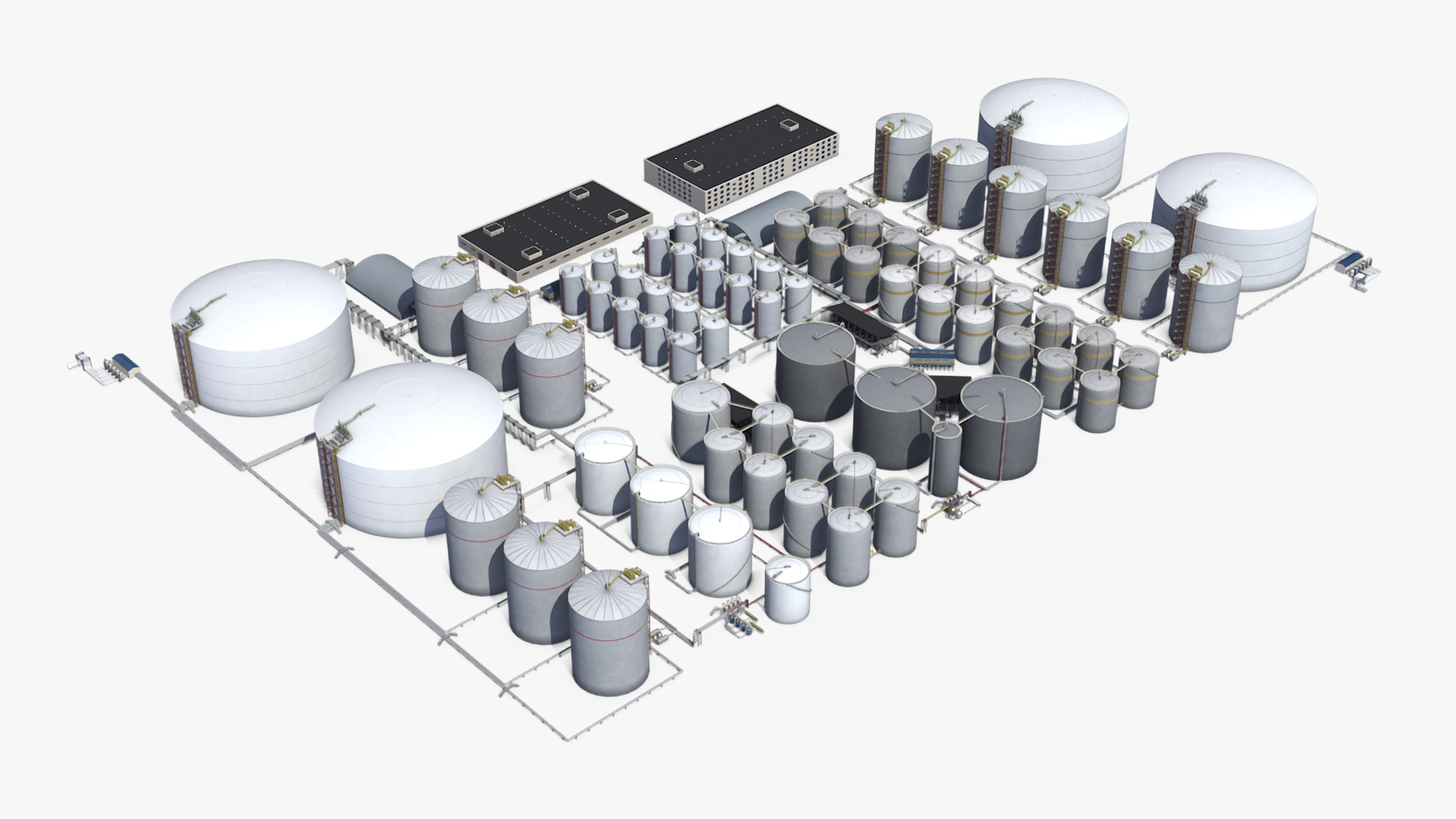 3D Liquefied Natural Gas LNG Plant
