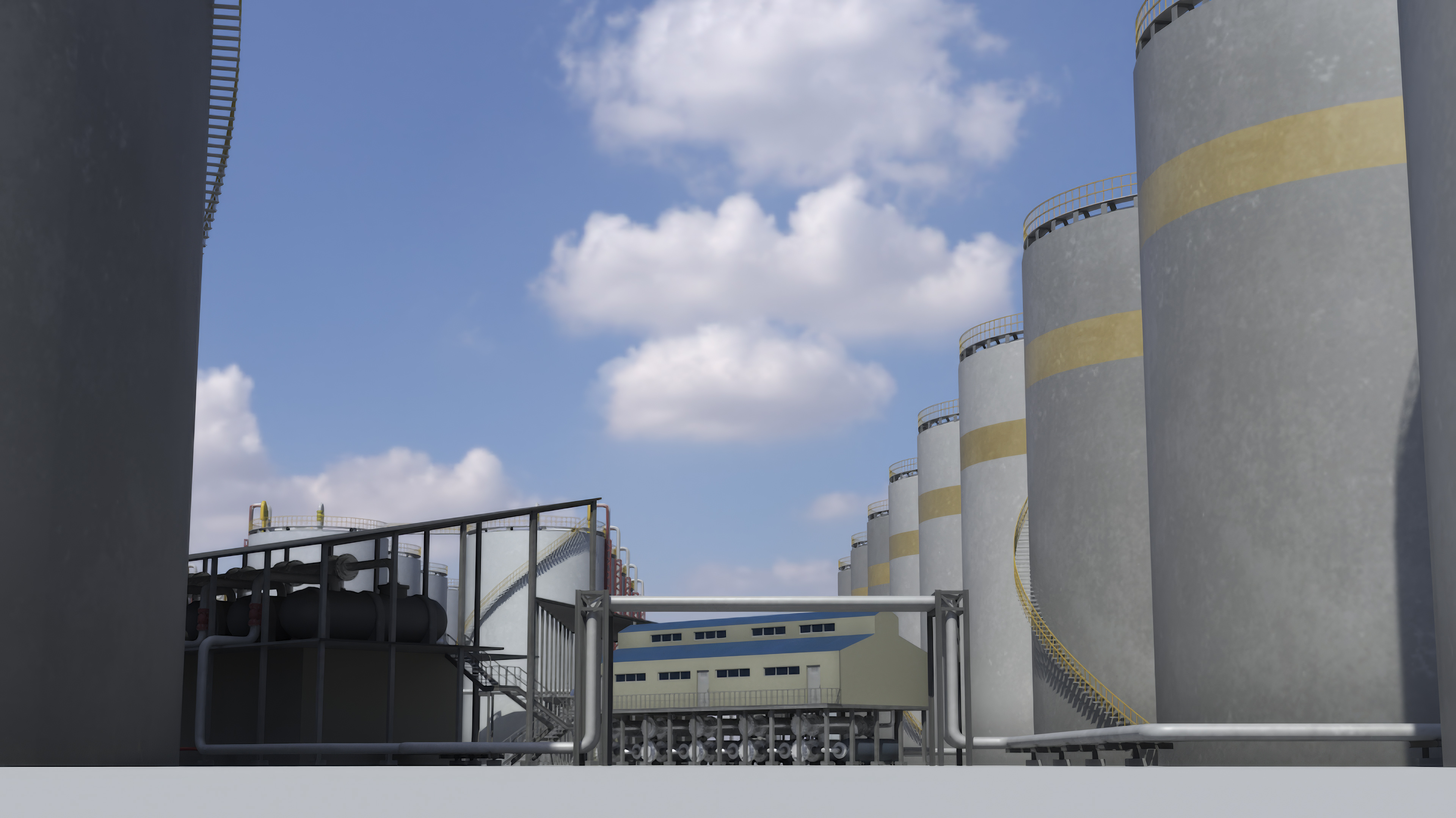 3D Liquefied Natural Gas LNG Plant