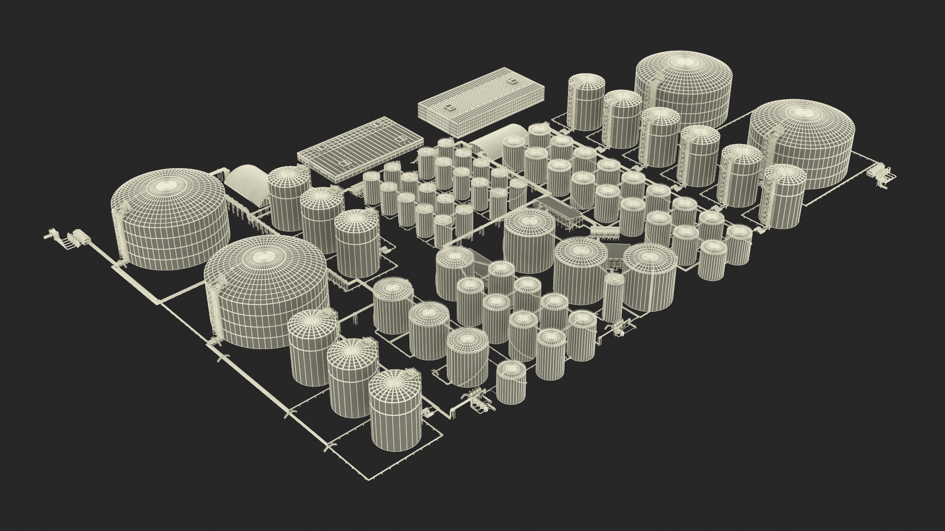 3D Liquefied Natural Gas LNG Plant