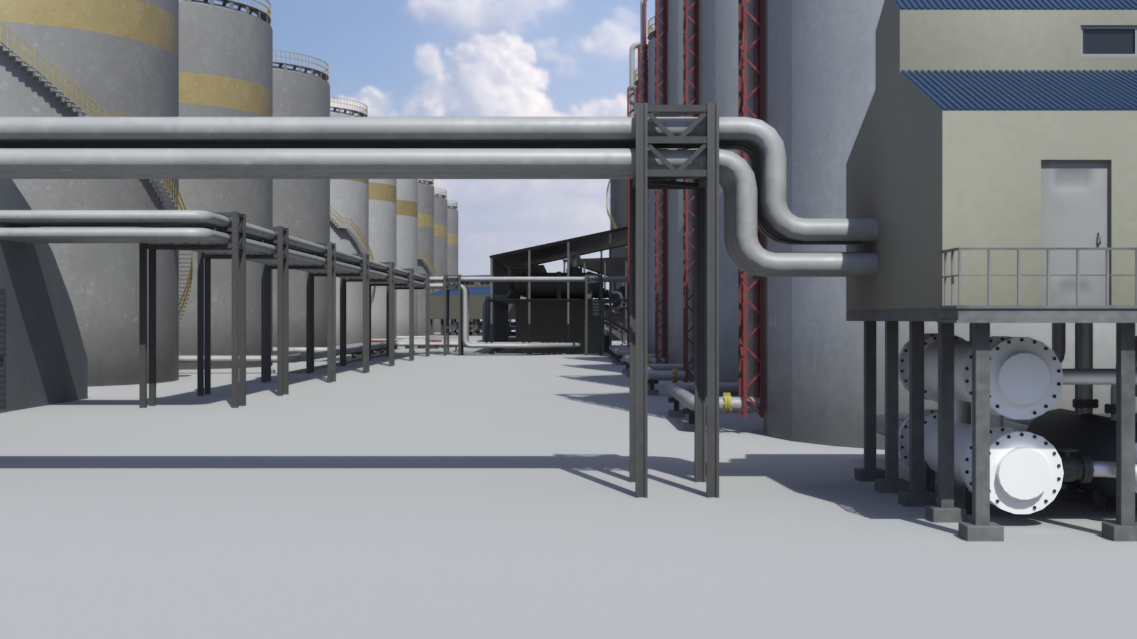 3D Liquefied Natural Gas LNG Plant