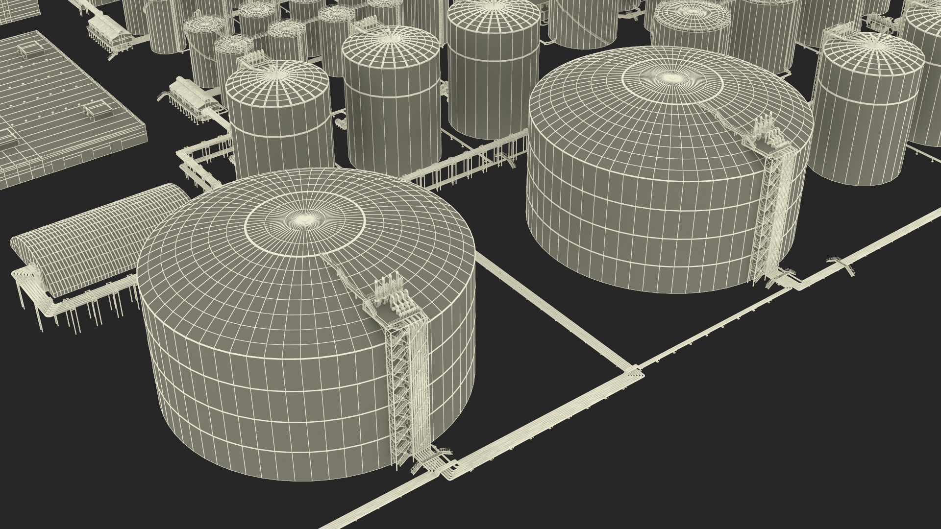 3D Liquefied Natural Gas LNG Plant